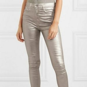 Rag & Bone Metallic Skinny Jeans